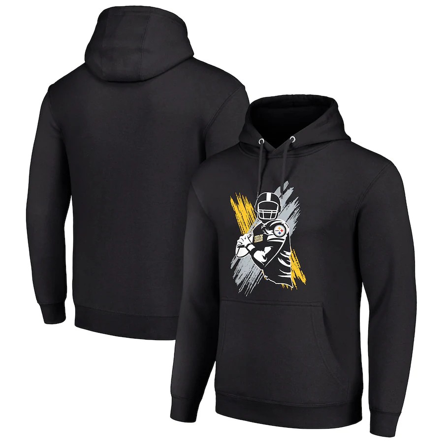 Men pittsburgh steelers black 2024 NFL hoodie->pittsburgh steelers->NFL Jersey